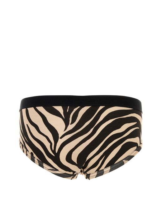 Slip in cotone stretch stampato di Tom Ford in Black da Uomo