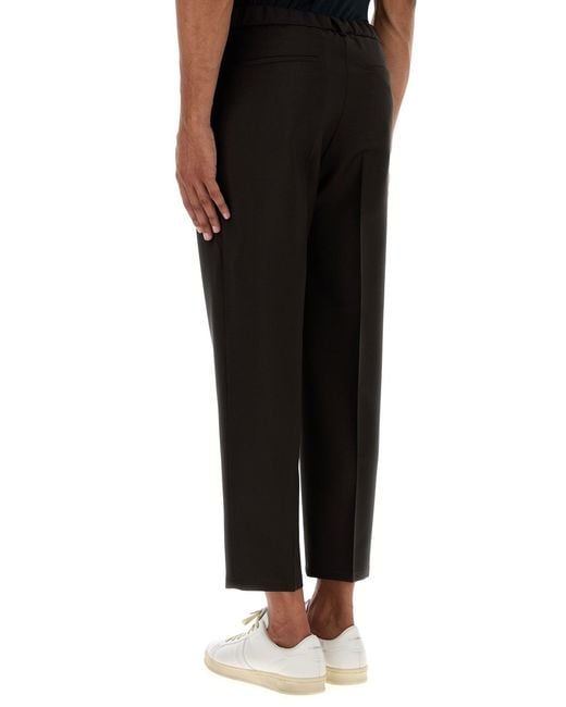 Jil Sander Black Dark Wool Pant for men