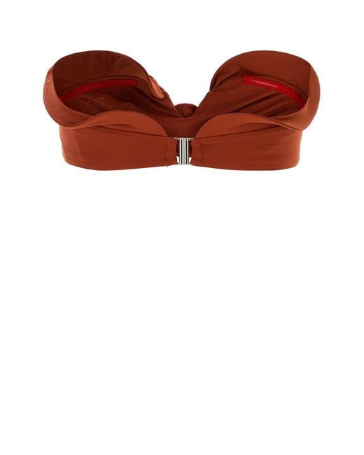 Magda Butrym Brown Ss26 Swim Bra 03