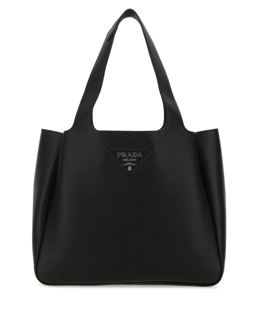 Prada Black Leather Shoulder Bag | Lyst UK