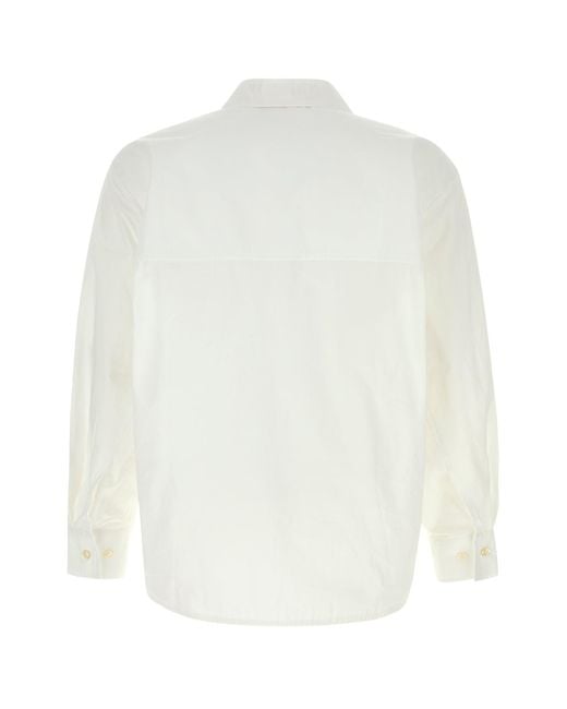 Séfr White Poplin Trino Shirt for men