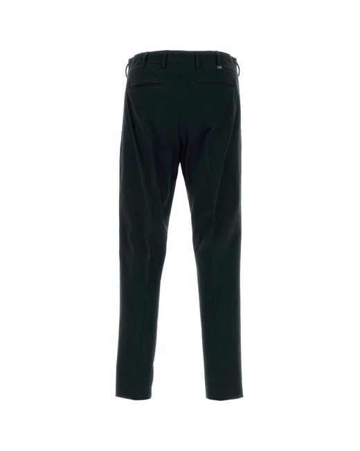 PT Torino Black Stretch Cotton Pant for men