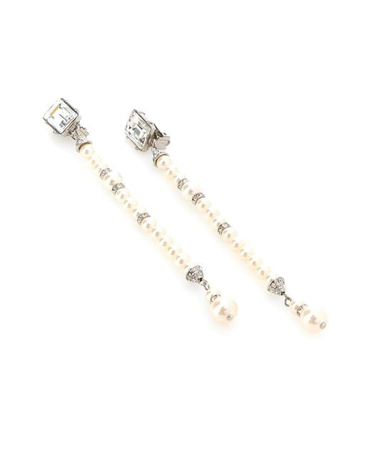 Alessandra Rich Multicolor Embellished Metal Earrings