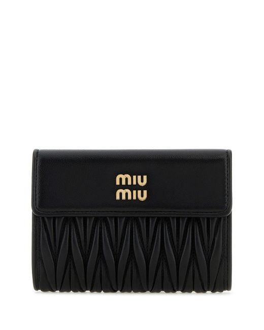Miu Miu Black Zip Wallet Smallleathergoods