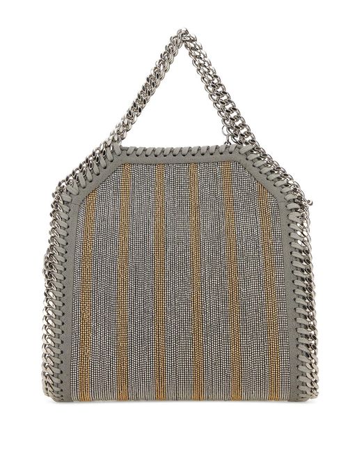 Stella McCartney Gray Embellished Fabric Tiny Falabella Handbag