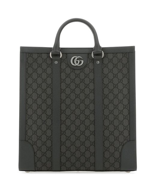 Borsa shopping Ophidia in tessuto GG Supreme e pelle di Gucci in Black