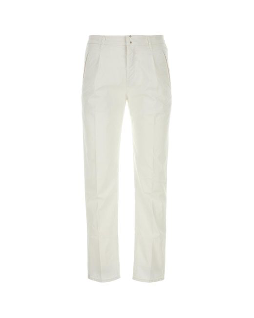 Incotex White Cotton Pant for men