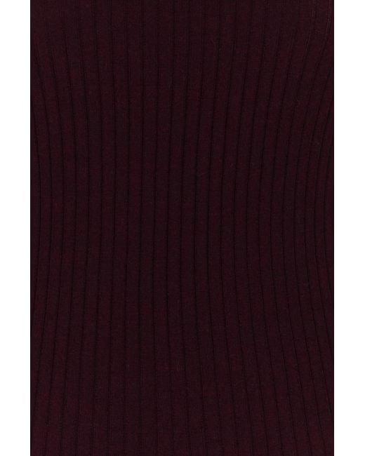 Jil Sander Purple Burgundy Wool Blend Sweater
