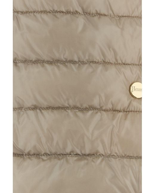 Herno Brown Powder Nylon Reversible Down Jacket