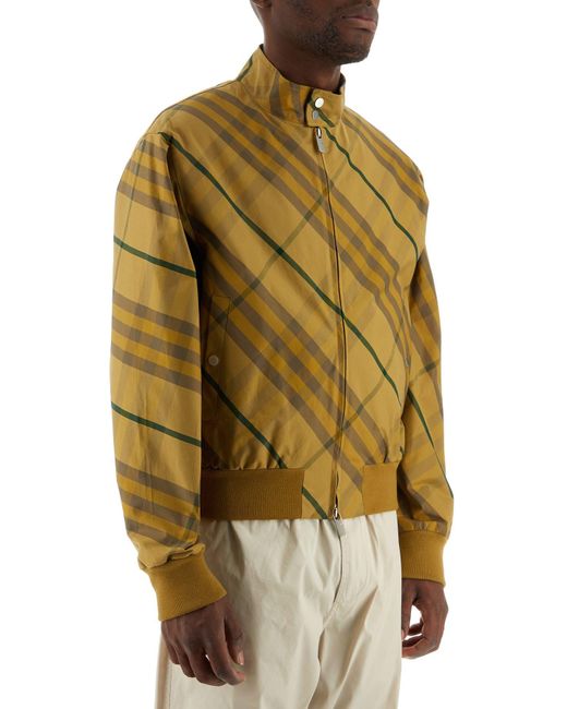Burberry Green Embroidered Cotton Bomber Jacket for men