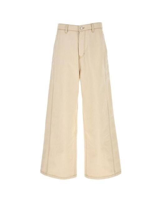 AMI Natural Ivory Denim Wide-leg Jeans for men