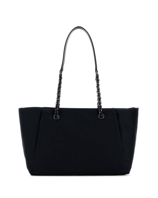 Borsa shopping Georgia piccola in nylon nero di Michael Kors in Black