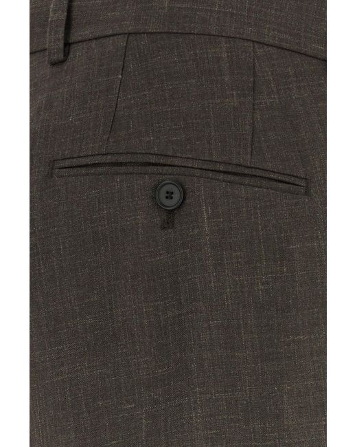 Boss Black Dark Brown Wool Blend Pant for men