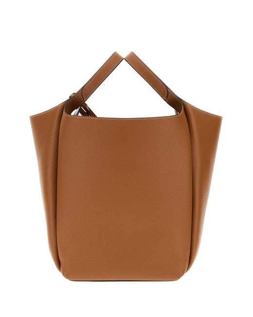 Tod's Brown Camel Leather Apa Bucket Bag