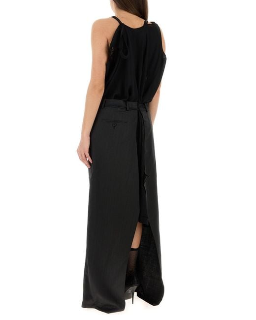 Balenciaga Black 'Patched Slip' Dress