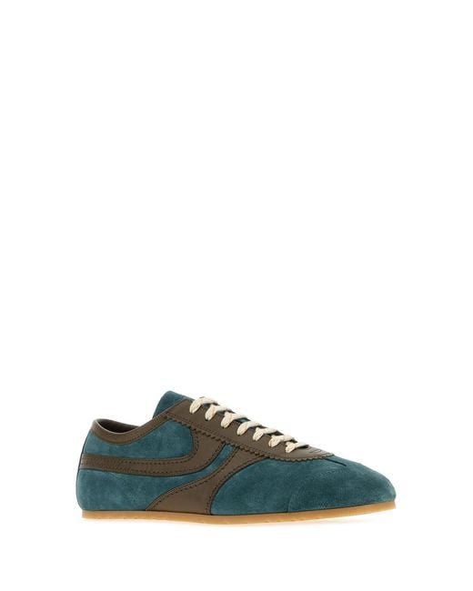 Dries Van Noten Green Lace-Up Sneakers for men