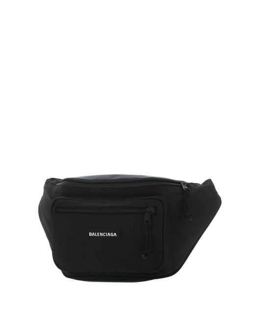 Balenciaga Black Nylon Explorer Belt Bag for men