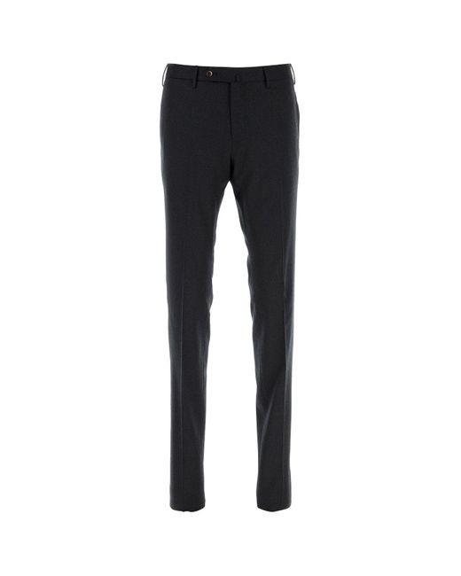 PT Torino Black Slate Stretch Virgin Wool Pant for men