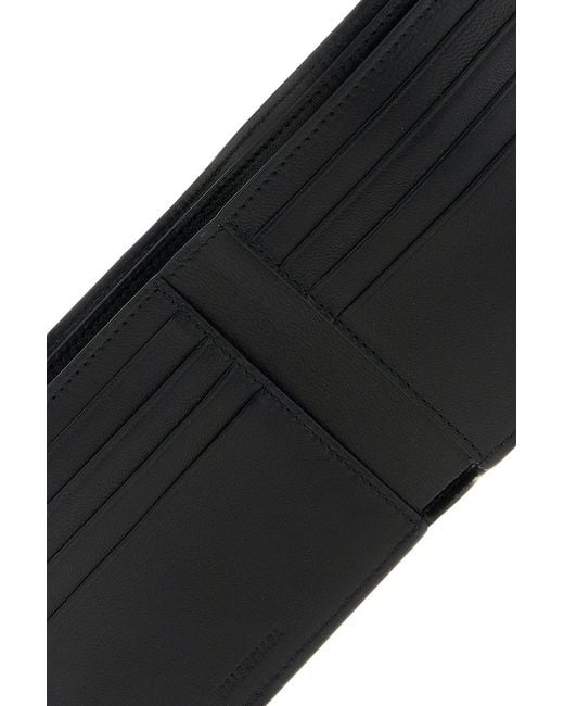Balenciaga Black Leather Le City Wallet for men