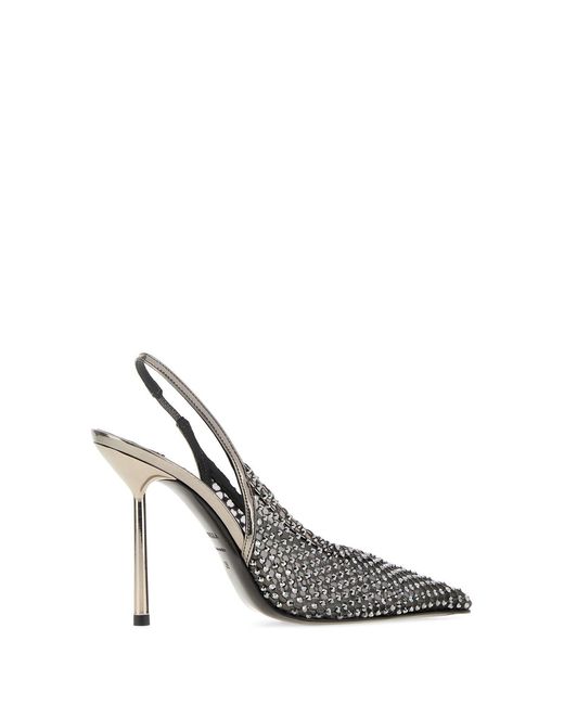 Le Silla White Embellished Gilda Pumps