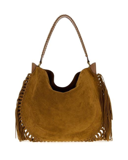 Isabel Marant Brown Biscuit Suede Oskan Shoulder Bag