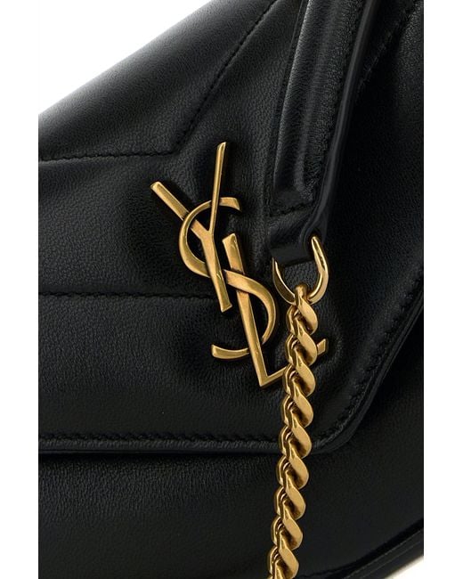 Borsa a tracolla LouLou mini in pelle nera di Saint Laurent in Black