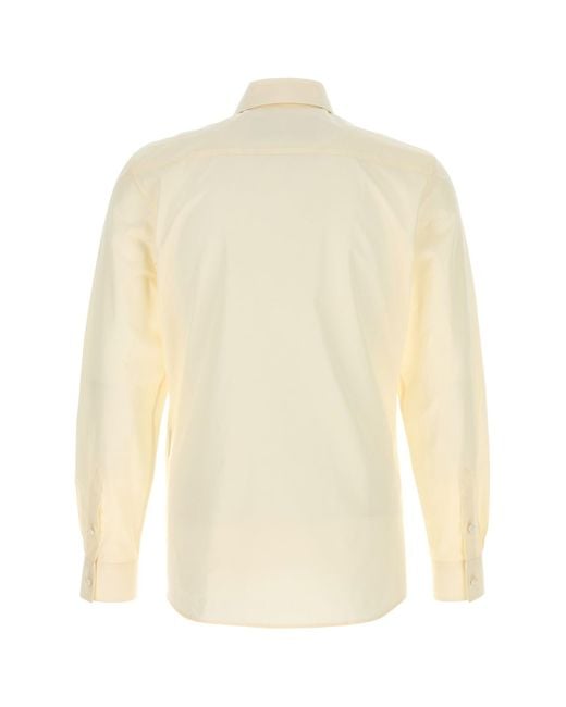 Valentino Garavani Natural Cream Poplin Shirt for men