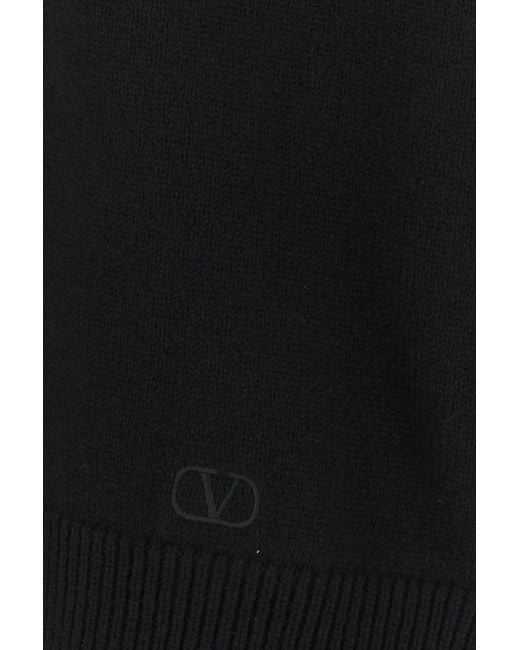 Valentino Garavani Black Cashmere Polo Shirt