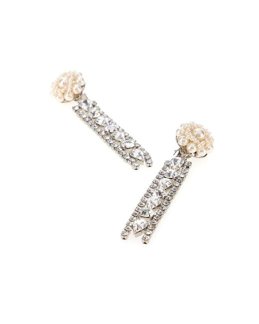 Alessandra Rich Multicolor Embellished Metal Earrings