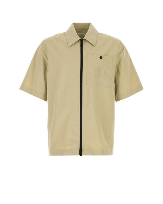 Burberry Natural Khaki Nylon Shirt for men