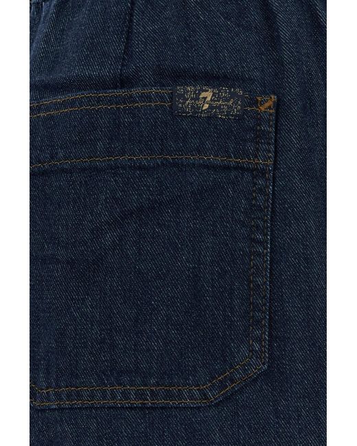 7 For All Mankind Blue Stretch Denim Utility Jeans