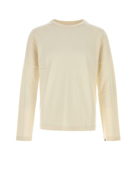 Extreme Cashmere White Ivory Cotton Blend N°500 Sweater for men