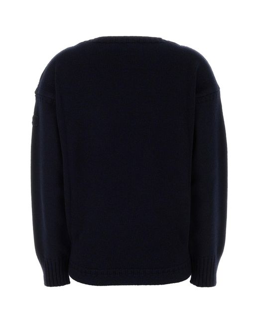 Chloé Blue Dark Wool Blend Sweater