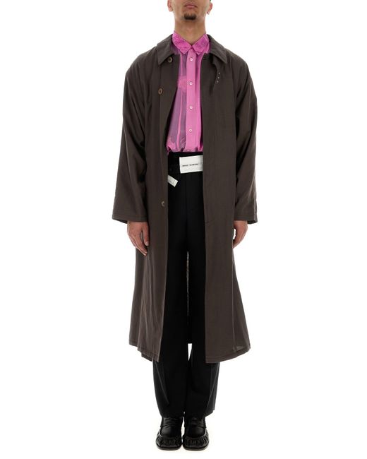 Magliano Brown Chocolate Cotton La Sapienza Trench Coat for men