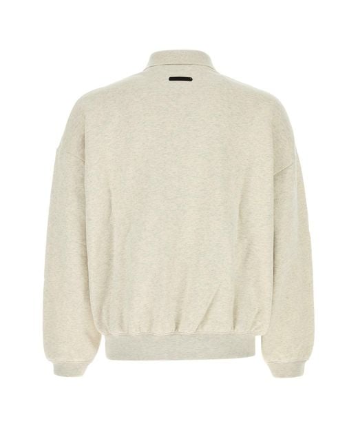 Fear Of God White Signature 90's Polo Sweatshirt