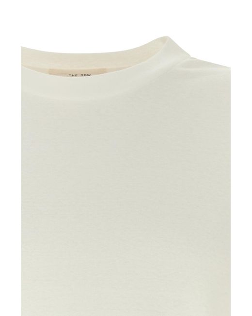 The Row White Solid Crew Neck T-Shirt for men