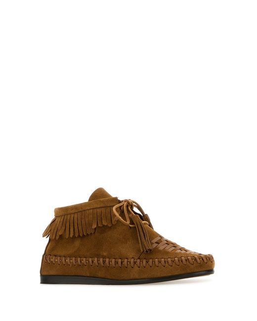 Scarpe stringate Felsa in pelle scamosciata cammello di Isabel Marant in Brown