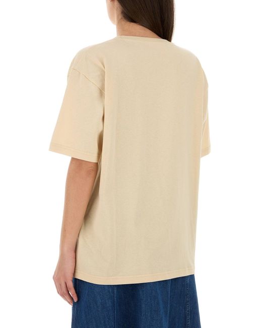 Valentino Garavani Natural Cream Cotton T-shirt