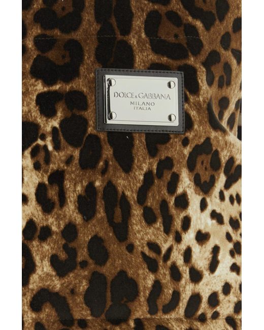 Dolce & Gabbana Brown Sleeveless Leopard-Print Jacket With Logo Tag
