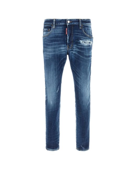 DSquared² Blue Stretch Denim Skater Jeans for men