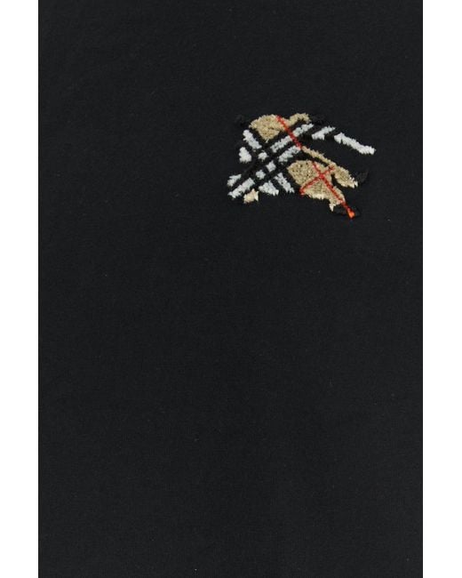 Burberry Black Cotton T-shirt for men