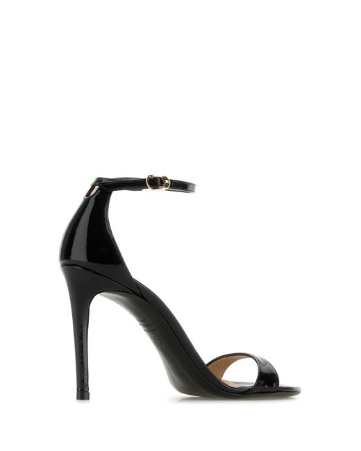 Sandali Nudist in pelle nera di Stuart Weitzman in Black