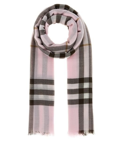 Burberry Multicolor Embroidered Wool Scarf
