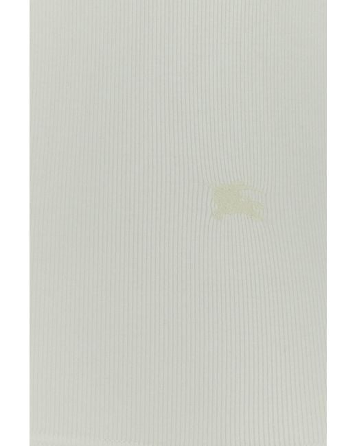 Burberry Gray Scoop Neck T-Shirt