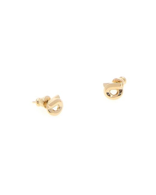 Ferragamo White Gold Metal Earrings