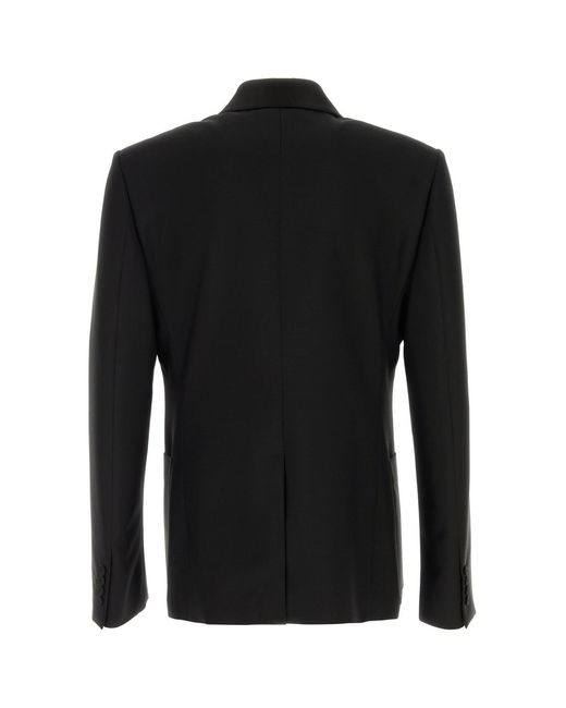 McQueen Black Wool Blend Blazer for men