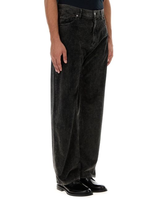 Dolce & Gabbana Black Stretch Corduroy Pants for men
