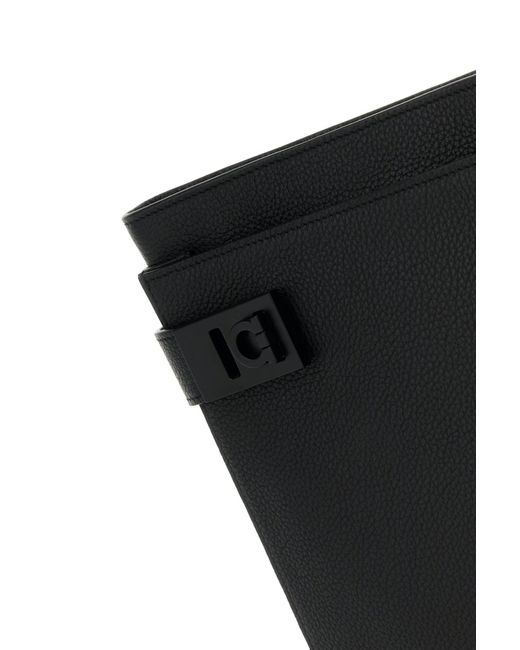 Borsa a tracolla in pelle nera di Ferragamo in Black da Uomo