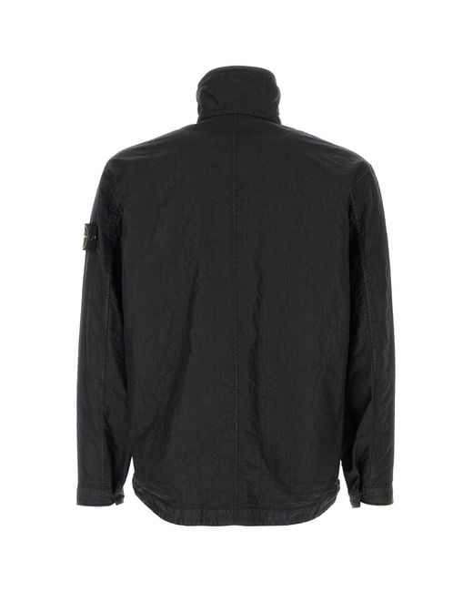 Stone Island Black Nylon Shirt for men