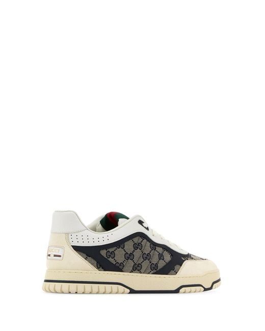 Sneakers Re-Web multicolor in pelle e tessuto GG Original di Gucci in White da Uomo